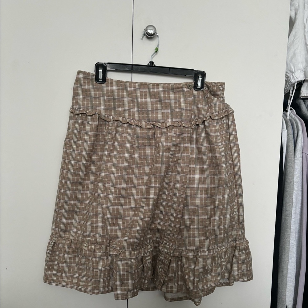 Motel Rocks Gingham Wrap Skirt